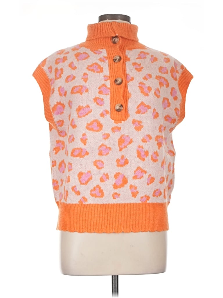 Pre-owned Frnch Sweater Vest In Orange