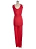 SIMPLE By Suzanne Betro Solid Red Jumpsuit Size L - photo 2