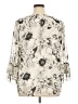 Talbots 100% Polyester Floral Ivory 3/4 Sleeve Blouse Size 0X - photo 2