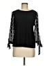 CeCe Black Long Sleeve Blouse Size M - photo 1