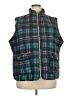 St. John's Bay 100% Polyester Plaid Green Vest Size 2X - photo 1