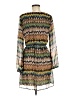 Everly 100% Polyester Print Green Casual Dress Size M - photo 1