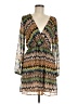 Everly 100% Polyester Print Green Casual Dress Size M - photo 2