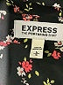 Express 100% Polyester Floral Black Long Sleeve Blouse Size L - photo 7