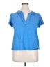 Boden 100% Cotton Blue Short Sleeve Top Size 14 - photo 1