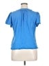 Boden 100% Cotton Blue Short Sleeve Top Size 14 - photo 2