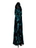 Xscape 100% Polyester Floral Black Teal Cocktail Dress Size 4 - photo 4
