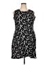 Nine West Graphic Black Cocktail Dress Size XXL - photo 1