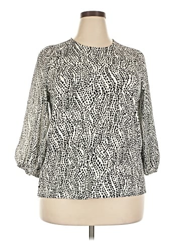 Simply Vera Vera Wang 3/4 Sleeve Blouse (view 1)