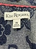 Kim Rogers Paisley Blue Long Sleeve Button-Down Shirt Size XL - photo 4