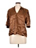 Glam 100% Polyester Brown 3/4 Sleeve Blouse Size L - photo 1