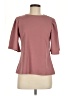 Como Black Burgundy 3/4 Sleeve Top Size M - photo 1