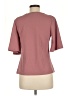 Como Black Burgundy 3/4 Sleeve Top Size M - photo 2