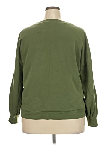 Madewell (Re)sourced Cotton V-Neck Sweatshirt (view 2)