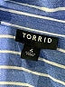 Torrid 100% Cotton Blue 3/4 Sleeve Button-Down Shirt Size 4X Plus (4) - photo 7