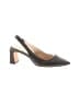 Vince Camuto 100% Leather Solid Black Gray Heels Size 8 - photo 1