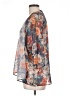 North Style 100% Polyester Floral Orange Gray Kimono Size L - photo 2