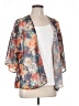 North Style 100% Polyester Floral Orange Gray Kimono Size L - photo 5