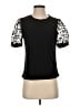 CeCe Black Short Sleeve Top Size S - photo 1