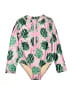 Tea Print Pink Wetsuit Size 4 - photo 1