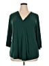 Lane Bryant Green 3/4 Sleeve Blouse Size 18 - 20 Plus - photo 1