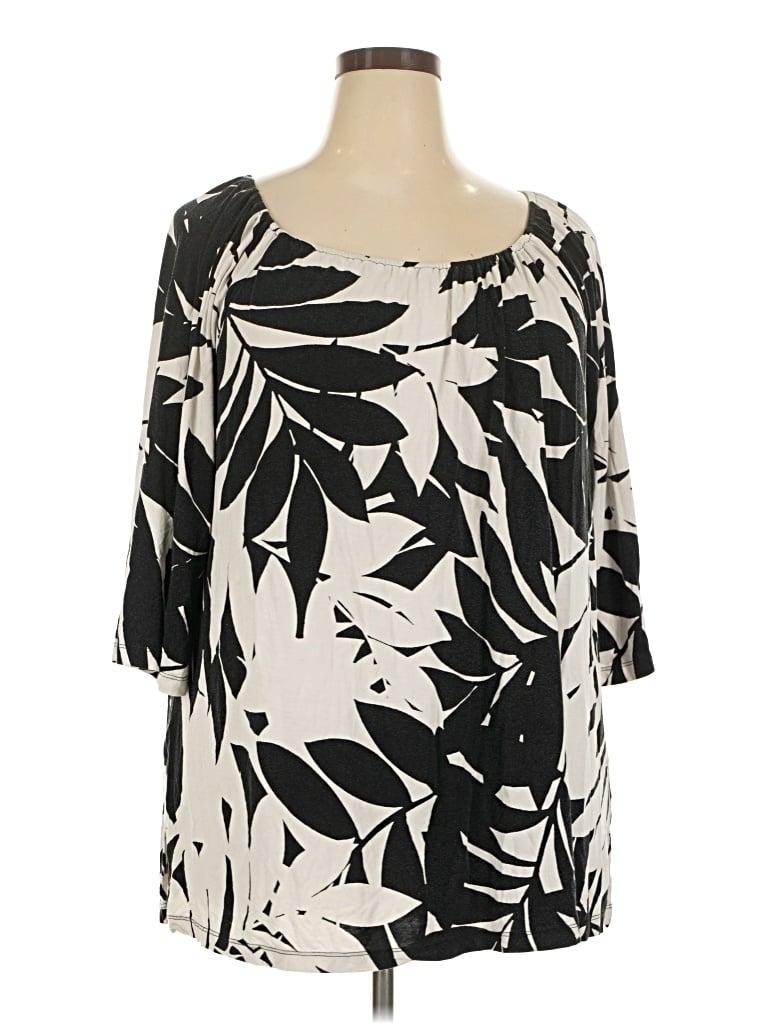 Pre-owned Ruby Rd. 3/4 Sleeve Blouse In Ivory