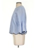 Zara Basic Blue 3/4 Sleeve Blouse Size XS - photo 5