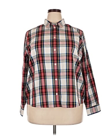 J.Crew Factory Store 3/4 Sleeve Button-Down Shirt (view 1)