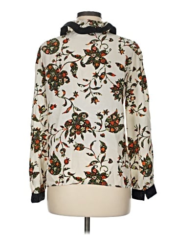 Tory Burch Long Sleeve Silk Top (view 2)