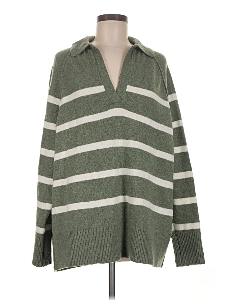 Pre-owned Aerie Pullover Sweater In Green