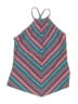 Venus Chevron-herringbone Teal Swimsuit Top Size 10 - photo 1