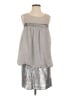 Laundry by Design 100% Polyester Metallic Silver Casual Dress Size S - photo 1