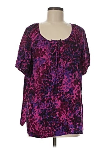 IZOD Short Sleeve Blouse (view 1)