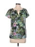 Talbots Paisley Green Short Sleeve Blouse Size 6 - photo 1