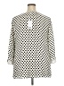 Rose + Olive 100% Polyester Polka Dots Ivory 3/4 Sleeve Blouse Size 2X - photo 2