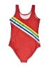 Hanna Andersson Color Block Red One Piece Swimsuit Size 12 - photo 2