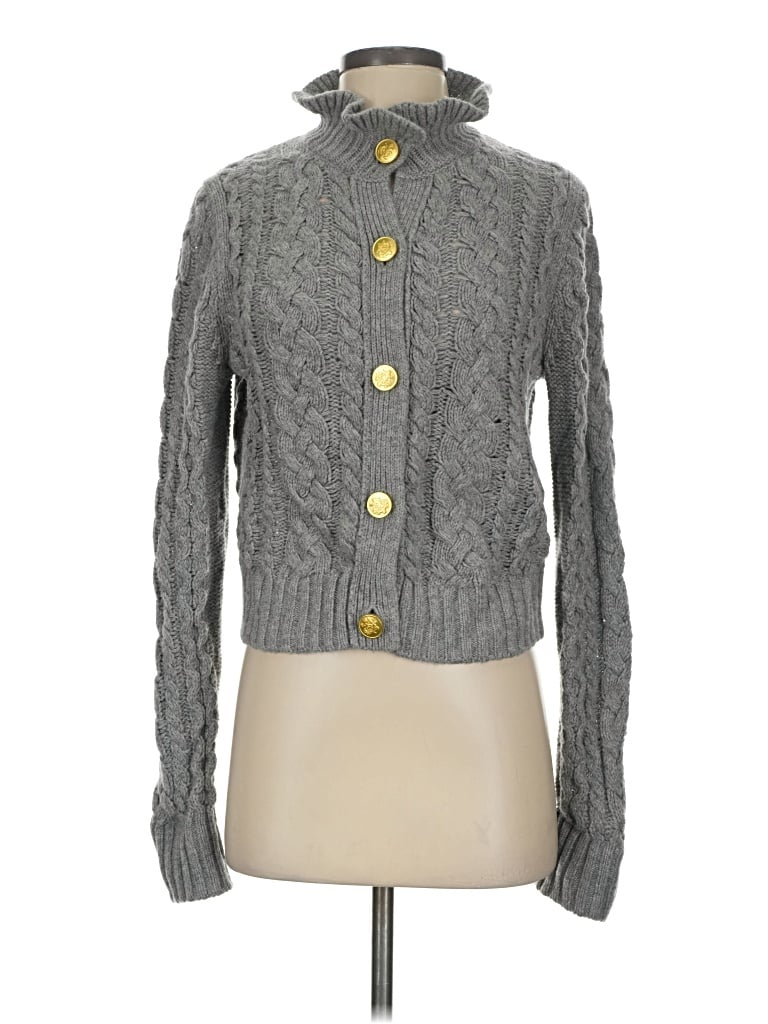 Pre-owned Jcrew Cardigan Sweater In Gray