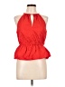 1.State 100% Cotton Red Sleeveless Blouse Size L - photo 1
