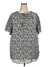 Croft & Barrow 100% Polyester Gray Short Sleeve Blouse Size 2X - photo 1