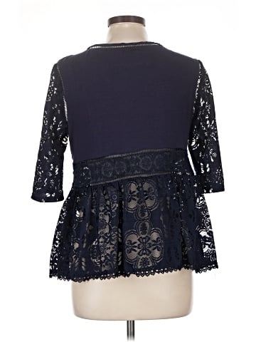 Blue Tassel 3/4 Sleeve Blouse (view 2)