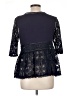 Blue Tassel 100% Polyester Blue 3/4 Sleeve Blouse Size L - photo 2