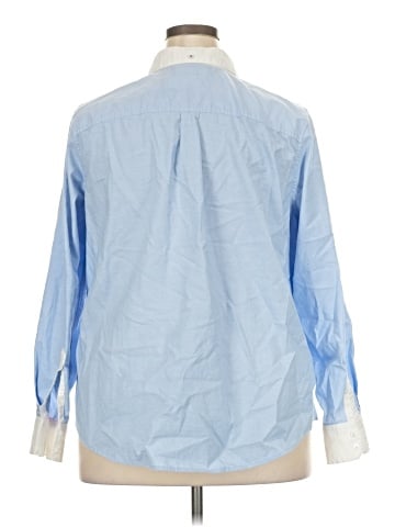 Lands' End 3/4 Sleeve Button-Down Shirt (view 2)