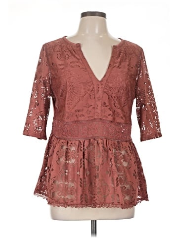 Blue Tassel 3/4 Sleeve Blouse (view 1)