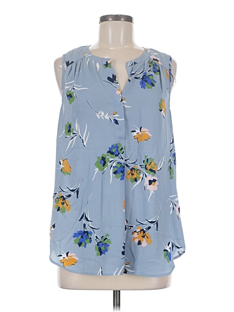 Pre-owned Daniel Rainn Sleeveless Blouse In Blue