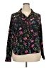 Nicole Miller 100% Polyester Floral Black Long Sleeve Blouse Size XXL - photo 1