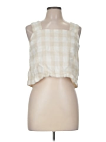 Madewell Linen-Blend Sunside Button-Back Top: Undyed Edition (view 1)