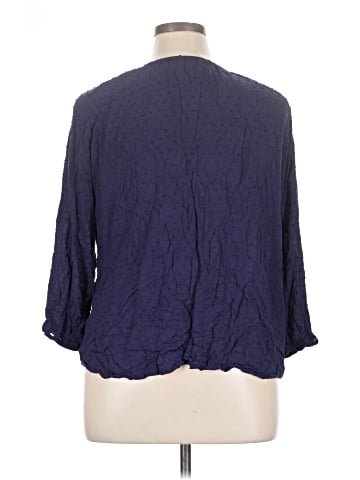 Great Northwest Indigo 3/4 Sleeve Blouse (view 2)
