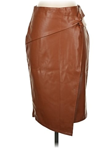 Kate Kasin Faux Leather Skirt (view 1)