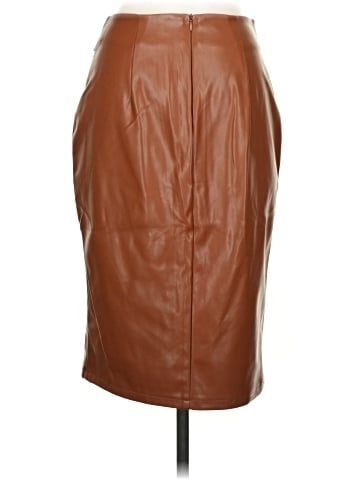 Kate Kasin Faux Leather Skirt (view 2)