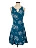 Mudd Floral Teal Casual Dress Size XS - photo 1